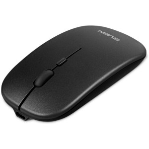 SVEN RX-565SW, Optical Mouse, rechargeable battery 400 mAh, 1600 dpi, USB, silent black