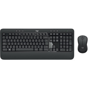 Wireless Keyboard & Mouse Logitech MK540 Advanced, Spill-resistant, Quiet typing, US Layout, Black