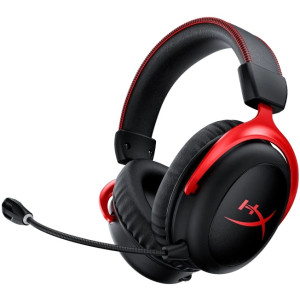 Wireless headset  HyperX Cloud II Wireless, Black/Red, Frequency response: 15Hz–20,000 Hz, Battery life up to 30h, USB 2.4GHz Wireless Connection, Up to 20 meters, 7.1 Surround Sound, Customizable onboard  controls