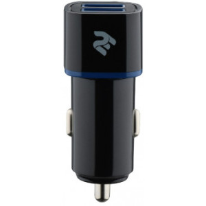 2E Dual USB Car Charger 2.4Ax2.4A Black 2E-ACR01-B