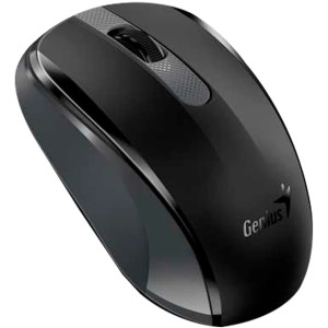 Wireless Mouse Genius NX-8008S, 1200 dpi, 3 buttons, Ambidextrous, Silent, BlueEye, 1xAA, Black