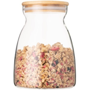 Банка для хранения Ardesto Fresh Hourglass 1100 мл, стекло, бамбук