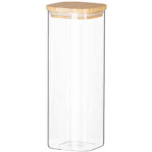 Банка для хранения Ardesto Fresh, квадратная, 1000 мл, стекло, бамбук