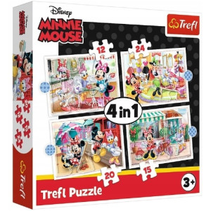 Trefl 34355 Puzzles 4In1 Disney Minnie