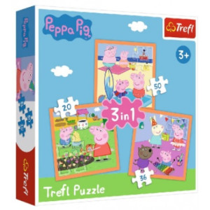Trefl-Puzzles 3in1 Peppa Pig