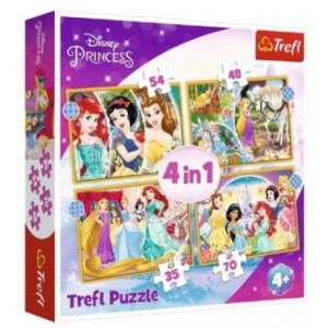Trefl 34385 Puzzle 4In1 Happy Day Princess