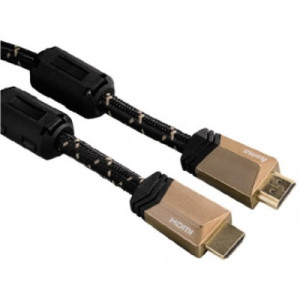 High Speed HDMI™ Cable, plug - plug, ferrite, metal, Ethernet, 5.0 m