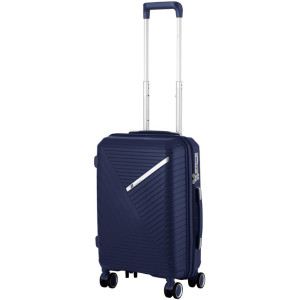 2E Plastic Suitcase, SIGMA, S, 4 Wheels, Navy Blue
