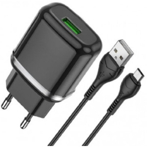 Jokade Wall Charger with Cable USB to Micro-USB  Single Port 3A Kaer, Black 