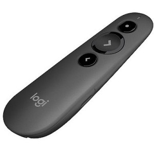 Logitech R500 Black Laser Presentation Remote 2.4 GHz wireless, Up to 20-meter range, Battery indicator, Red laser pointer, Bluetooth & 2.4GHz wireless connection, 910-006520