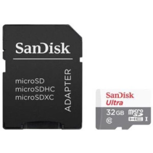 Карта памяти 32GB SanDisk Ultra® microSDHC + SD Adapter 100MB/s Class 10 UHS-I