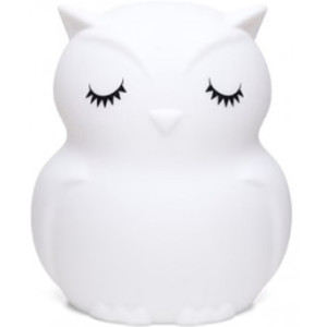 Cute Series Owl Silicone Night Light, White