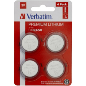 Verbatim® Batteries CR 2450 4pcs Blister