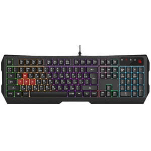 Gaming Keyboard Bloody B135N, Keycap Double-Shot, Splash Resistance, FN Keys, Backlight,  Black, USB