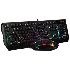 Keyboard & Mouse Sohoo KM102, Laser Engraving, Ultra-thin, 1200 dpi, 4 buttons, 1.8m, Black, USB