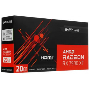 Видеокарта Sapphire AMD Radeon RX 7900XT 20GB GDDR6 320Bit 2400/20000Mhz, 1xHDMI, 2xDP, 1xUSB-C, Triple Fan, SP: 5736, AMD RDNA 3, 5nm GPU, PCIe4.0, 84 AMD Compute Units (RT+AI Accelerators), 80MB AMD Infinity Cache, AMD Display Engine, Boost/Anti-Lag Tec