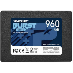 2.5" SSD 960GB Patriot  Burst Elite, SATAIII, Sequential Read: 450MB/s, Sequential Write: 320MB/s, 4K Random Read: 40K IOPS, 4K Random Write: 40K IOPS, SMART ZIP, TRIM, 7mm, TBW: up to 400TB, Phison S11 Controller, 3D NAND TLC