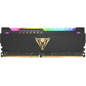 8GB DDR4-3200  VIPER (by Patriot) STEEL Performance RGB Sync, PC25600, CL18, 1.35V, Custom Design Aluminum HeatShiled, 5 Customizable Lightning Zones, Intel XMP 2.0 Support, Black w/ Golden Viper Logo