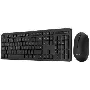 Wireless Keyboard & Mouse Asus CW100, Slim, Low-noise, Fn Keys, EN/RU, 1xAA/1xAAA, Black
