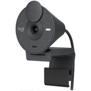 Logitech Brio 300 Full HD webcam, 1080p with auto light correction, noise-reducing mic, and USB-C- GRAPHITE - USB - EMEA28-935