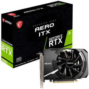 Видеокарта MSI GeForce RTX 3060 AERO ITX 12G OC /  12GB GDDR6 192Bit 1792/15000Mhz,  Ampere, PCI-E Gen4, 1xHDMI, 3xDP, Single Fan Thermal Design, 6mm Cooper Heatpipes, Tailored PCB Design, Solid Backplate, SFF package, Retail