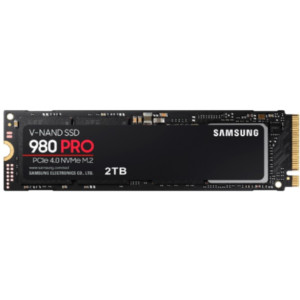 M.2 NVMe SSD 2.0TB Samsung SSD 980 PRO, PCIe4.0 x4 / NVMe1.3c, M2 Type 2280 form factor, Seq. Read: 7000 MB/s, Seq. Write: 5100 MB/s, Max Random 4k: Read /Write: 1,000,000/ 1,000,000 IOPS, Samsung Elpis Controller, 2GB LPDDR4, PCI-SIG® D8 standard, V-NAN