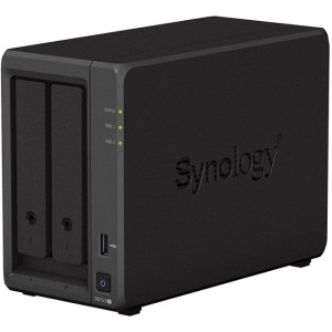 SYNOLOGY  DS723+, 2-bay, AMD Ryzen 2-core 2.6-3.1Ghz, 1x2Gb+1Slot, 2x1GbE, 2xM.2 NVMe