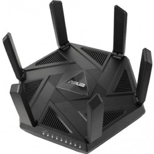 ASUS RT-AXE7800 Tri-band WiFi 6E (802.11ax) Router, New 6GHz Band, Wireless-AX7800 574 Mbps+4804 Mbps+2402 Mbps, Tri Band 2.4GHz/5GHz/6GHz for up to super-fast 7.8Gbps, 2.5G BaseT for WAN x 1, Gigabit LAN x 4, USB 3.2
