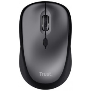 Trust Yvi + Eco Wireless Silent Mouse - Black, 8m 2.4GHz, Micro receiver, 800-1600 dpi, 4 button, AA battery, USB