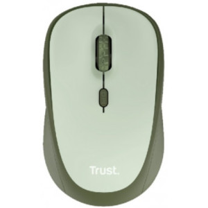 Trust Yvi + Eco Wireless Silent Mouse - Green, 8m 2.4GHz, Micro receiver, 800-1600 dpi, 4 button, AA battery, USB