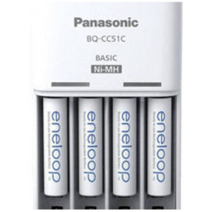 Panasonic Basic Charger 4-pos AA/AAA + 4AA 2000mAh, K-KJ51MCD40E