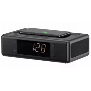Acoustic Docking Station 2E SmartClock Wireless Charging, Black 2E-AS01QIBK