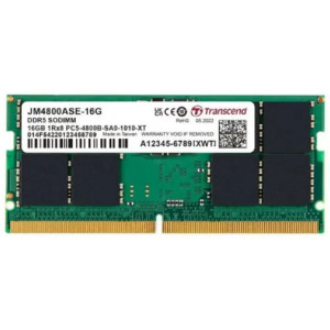 16GB DDR5-4800MHz SODIMM Transcend JetRam, PC5-38400U, 1Rx8, CL40, 1.1V