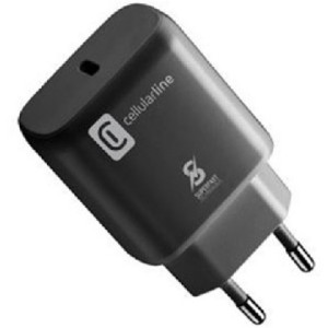 Wall Charger Cellularline, Type-C, 25W, Black