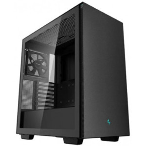 DEEPCOOL CH510 ATX Case, with Side-Window (Tempered Glass Side Panel) Megnetic, without PSU, Tool-Less, Pre-installed: Rear 1x120mm, PSU Shroud, GPU support bracket, Pulled Headset holder, 3x2.5" Bays / 2x3.5" Bays, 2xUSB3.0, 1x Audio, Black