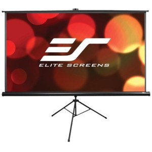 Elite Screens 100" (16:9) 222 x 125 cm, Tripod Projection Screen, Portable, Pull Up, Black