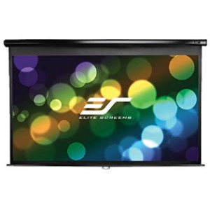 Elite Screens 84" (16:9) 186 x 105cm, Manual Projection Screen, Pull Down, Black
