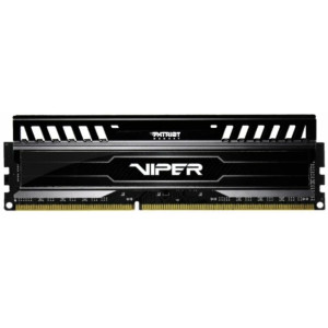 8GB DDR3-1600  VIPER 3 (by Patriot) Black Mamba Edition, PC12800, CL10, 1.5V, XMP 1.3 Support, Anodized Aluminum HeatSpreader, Black