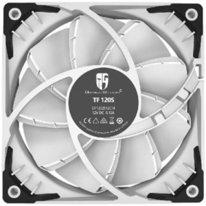 120mm Case Fan - DEEPCOOL Gamer Storm TF series TF120S WHITE, 120x120x25mm, 500-1800rpm, <17.6~31.3dBa, 64.4 CFM, Hydro Bearing, Radiator fan, 4Pin, PWM, MTBF >40000 hours, White