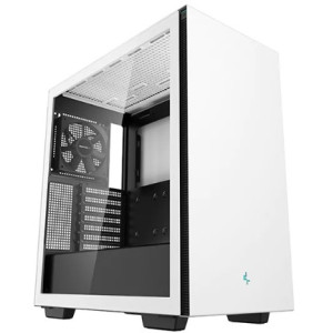 DEEPCOOL CH510 WH ATX Case, with Side-Window (Tempered Glass Side Panel) Megnetic, without PSU, Tool-Less, Pre-installed: Rear 1x120mm, PSU Shroud, GPU support bracket, Pulled Headset holder, 3x2.5" Bays / 2x3.5" Bays, 2xUSB3.0, 1x Audio, White