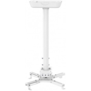 Sunne PRO300M2 Ceiling/ Bevel Projector Bracket, Mounting Range 130 – 470 mm, Adjustable Length 600 – 900mm, Tilt/Swivel -8°~+8°, 360° Rotate, max 35kg, Integrated cable management, Universal mounting pattern up to 450mm width, White