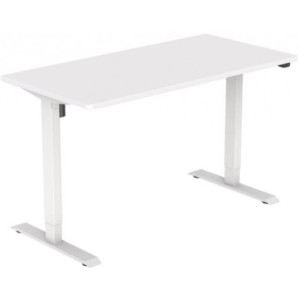 Masa cu suport electric ET114 WH, blat alb, 1400x700