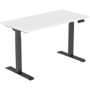 Masa cu suport electric ET123 BL, blat alb, 1400x700