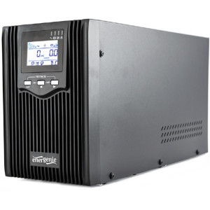 Gembird EnerGenie UPS, 2000 VA / 1600W pure sine wave, LCD display, 2 x Schuko + 3 x C13 outputs, USB, black