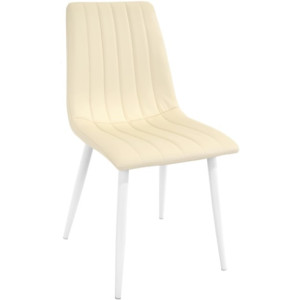 Scaun DC-90P~White PU+White legs