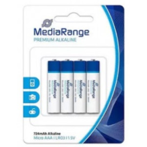 MediaRange Premium Alkaline Batteries, Micro AAA LR03 1.5V, Pack 4