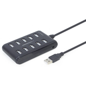 USB 2.0 Hub 10-port Gembird UHB-U2P10P-01, Black