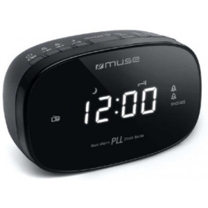 MUSE M-155 CR, Tuner FM, Clocks: Double Alarme, Black