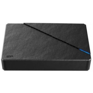 3.5" External HDD 8.0TB (USB3.1)  Silicon Power Stream S07, Black, Stylish, Matte surface treatment resists fingerprints and scratches, DC 12V