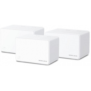 MERCUSYS Halo Halo H80X (3-pack)  AX3000 Mesh Wi-Fi 6 System, 3 x Gigabit LAN Port, 2402Mbps on 5GHz + 574Mbps on 2.4GHz, 802.11ac/b/g/n, Beamforming, Wi-Fi Dead-Zone Killer, Seamless Roaming with One Wi-Fi Name, Parrents control